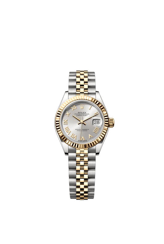 Rolex Lady-Datejust 28 mm Silver Dial Oystersteel and 18k Yellow Gold Jubilee Bracelet m279173-0005