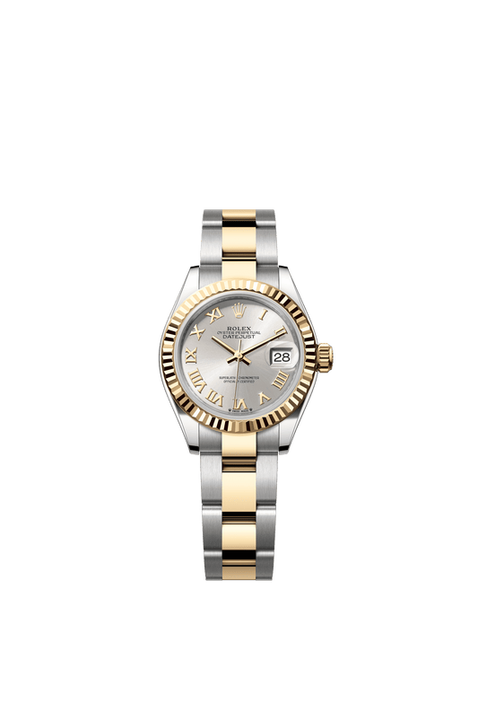 Rolex Lady-Datejust 28 mm Silver Dial Oystersteel and 18k Yellow Gold Oyster Bracelet m279173-0006