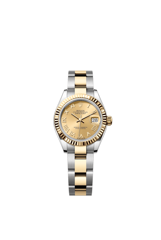 Rolex Lady-Datejust 28 mm Champagne-Colour Dial Oystersteel and 18k Yellow Gold Oyster Bracelet m279173-0010