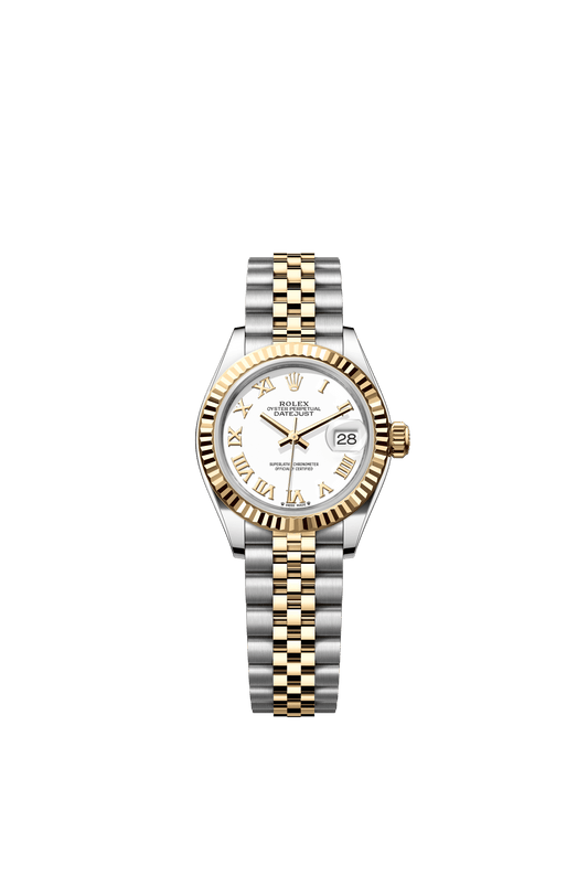 Rolex Lady-Datejust 28 mm White Dial Oystersteel and 18k Yellow Gold Jubilee Bracelet m279173-0023