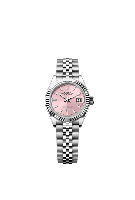 Rolex Oyster 28 mm Pink Dial Oystersteel Jubilee m279174-0001