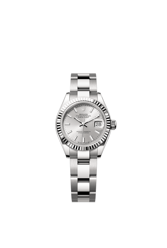 Rolex Lady-Datejust 28 mm Silver  Dial Oystersteel and White Gold Oyster Bracelet m279174-0006