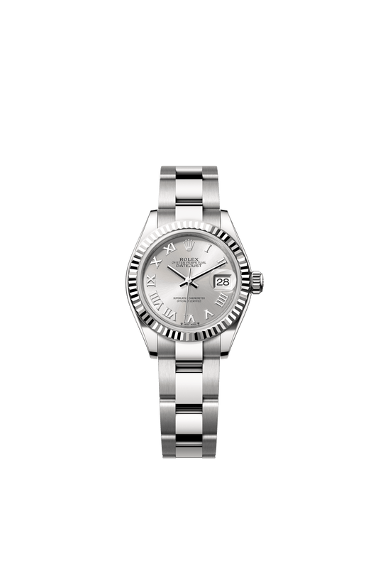 Rolex Lady-Datejust 28 mm Silver  Dial Oystersteel and White Gold Oyster Bracelet m279174-0008