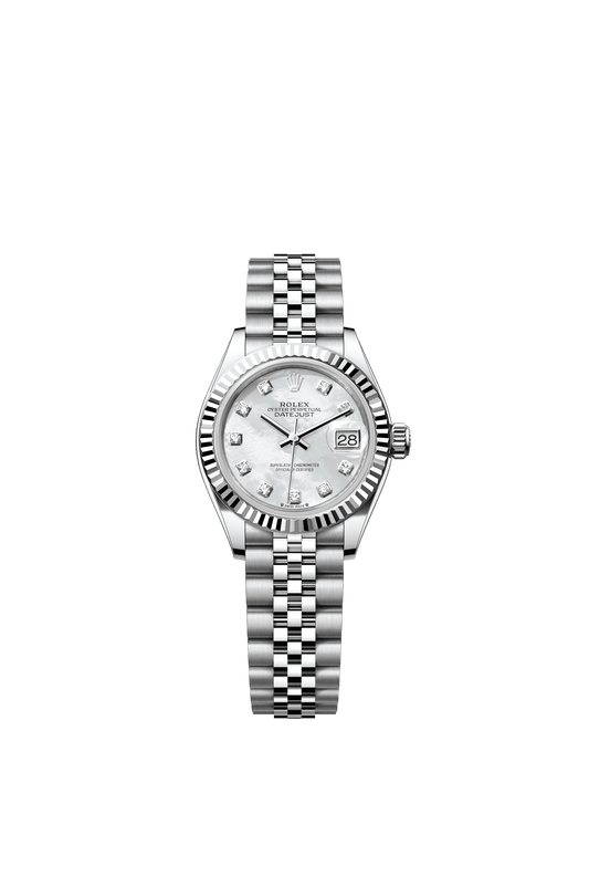 Rolex Oyster 28 mm White Mother-Of-Pear Set With Diamonds Dial Oystersteel Jubilee m279174-0009