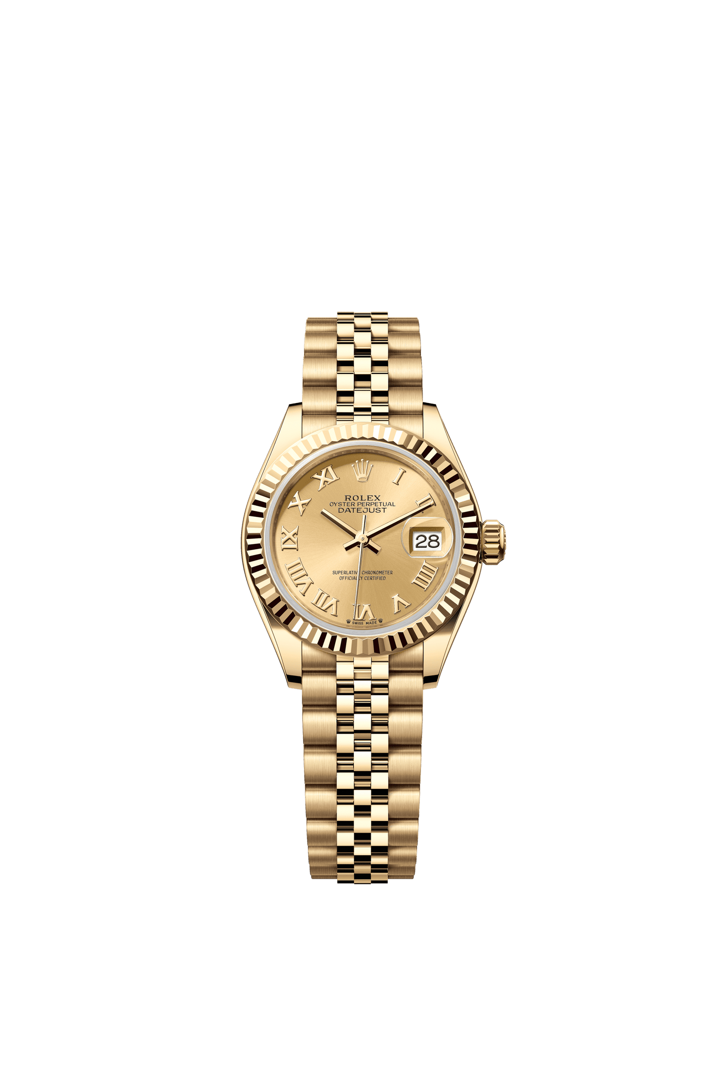 Rolex Oyster 28 mm Champagne Dial 18k Yellow Gold Jubilee Bracelet. m279178-0023