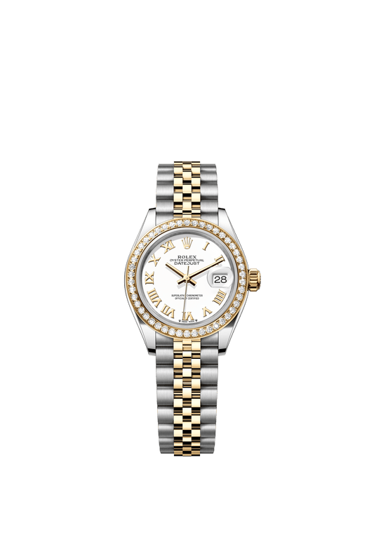 Rolex Lady-Datejust 28 mm White Dial with Diamonds  Oystersteel and 18k Yellow Gold Jubilee Bracelet m279383rbr-0023