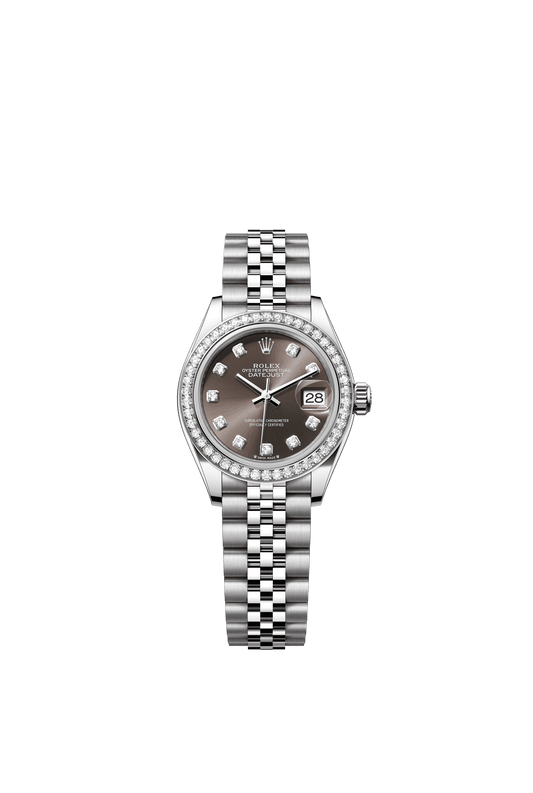 Rolex Oyster 28 mm Dark Grey Set With Diamonds Dial Oystersteel Jubilee m279384rbr-0017