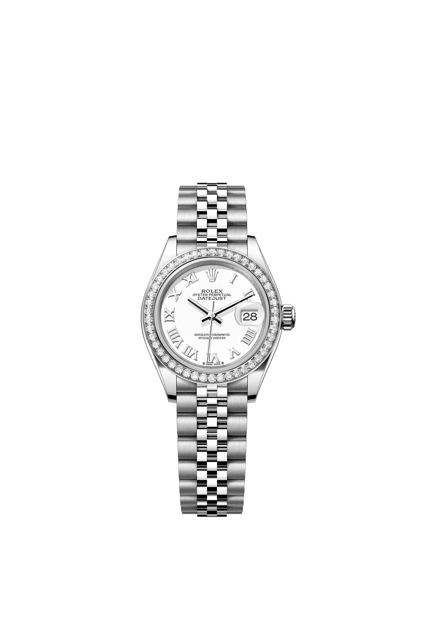 Rolex Oyster 28 mm White Dial Oystersteel Jubilee m279384rbr-0019