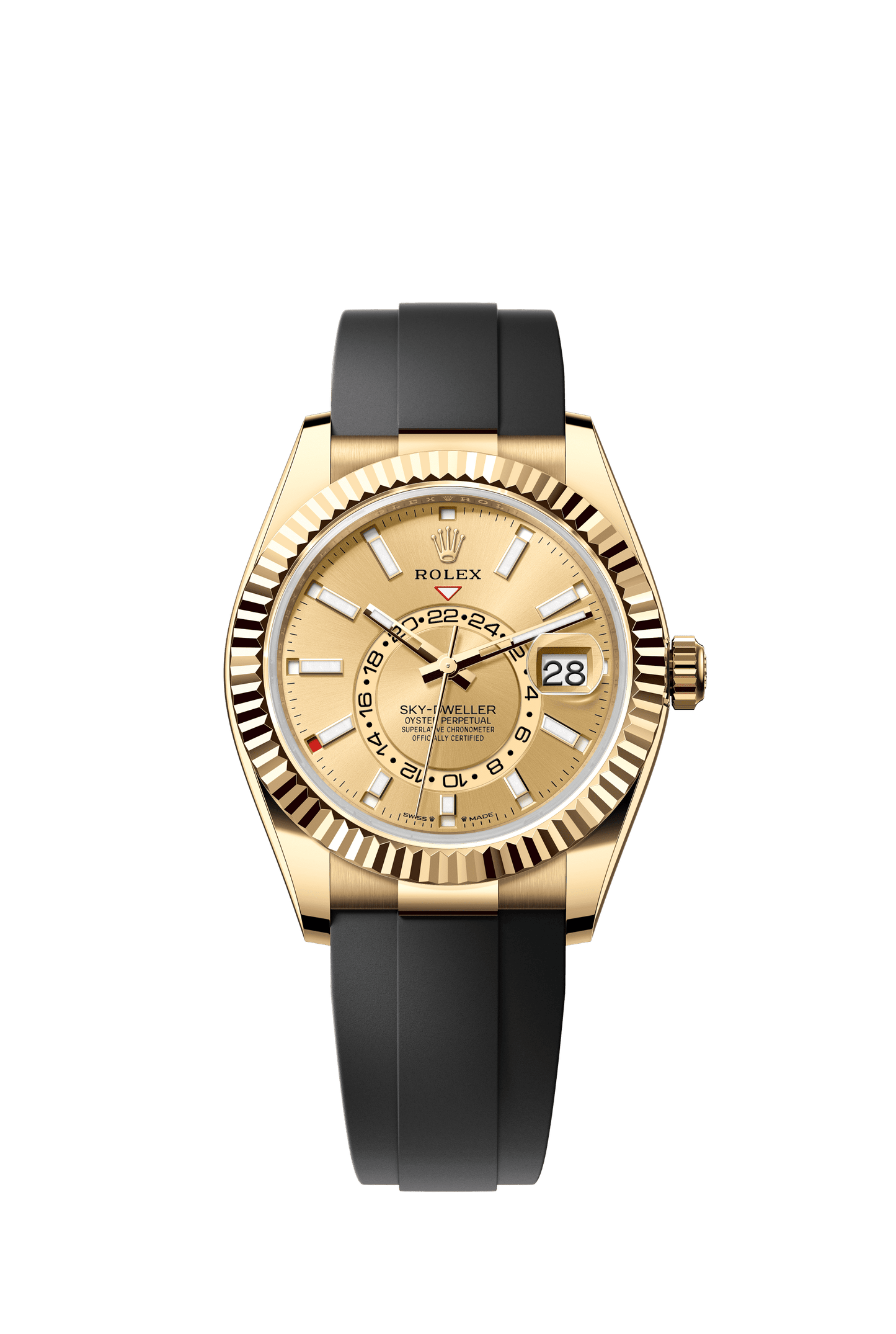 Rolex Oyster 42 mm Champagne-Colour Dial 18k Yellow Gold Oysterflex m336238-0001