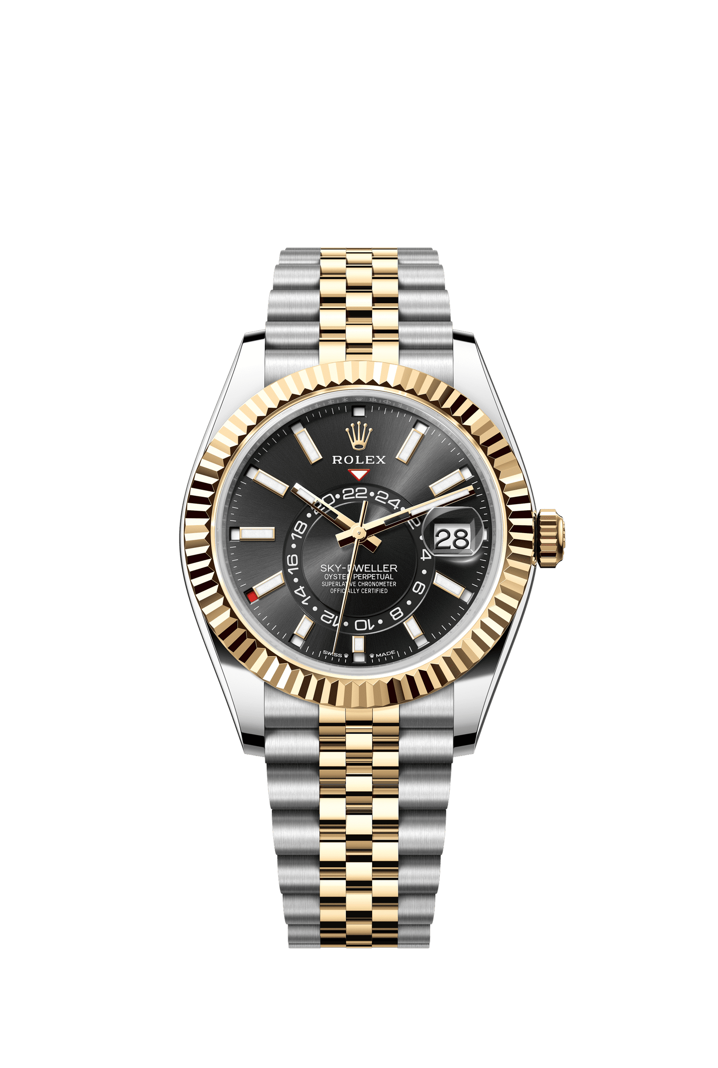 Rolex Sky-Dweller 42 mm Bright black Dial 18k Yellow Gold Oyster Bracelet m336933-0004