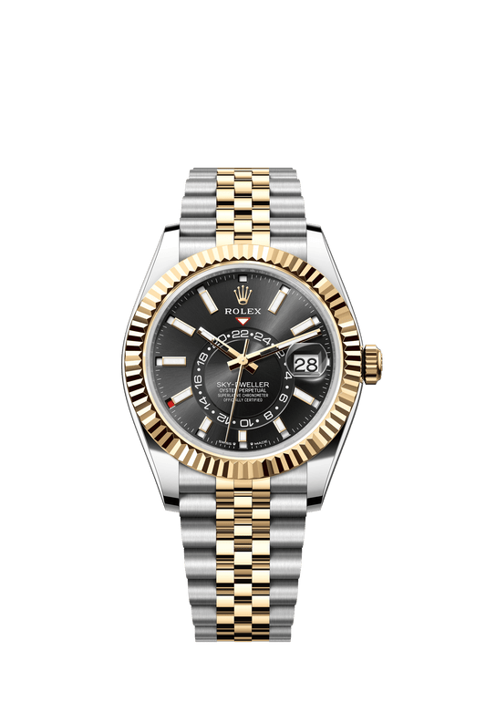 Rolex Sky-Dweller 42 mm Bright black Dial 18k Yellow Gold Oyster Bracelet m336933-0004