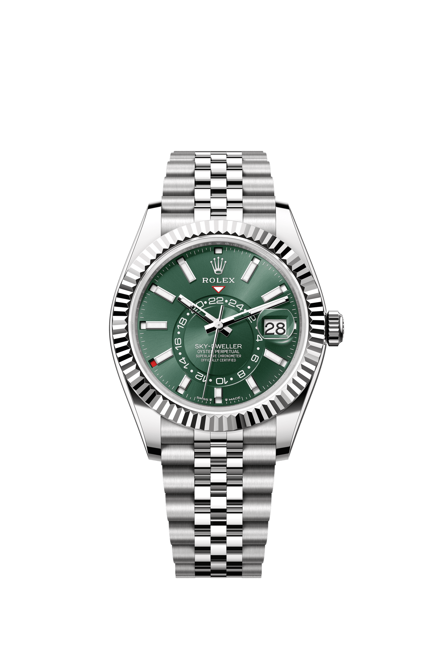 Rolex Sky-Dweller 42 mm Mint Green Dial Oystersteel  Jubilee Bracelet. m336934-0002