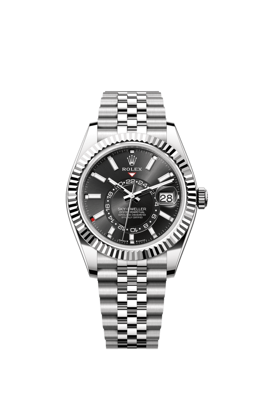 Rolex Sky-Dweller 42 mm Bright Black Dial Oystersteel and white gold Jubilee Bracelet. m336934-0008