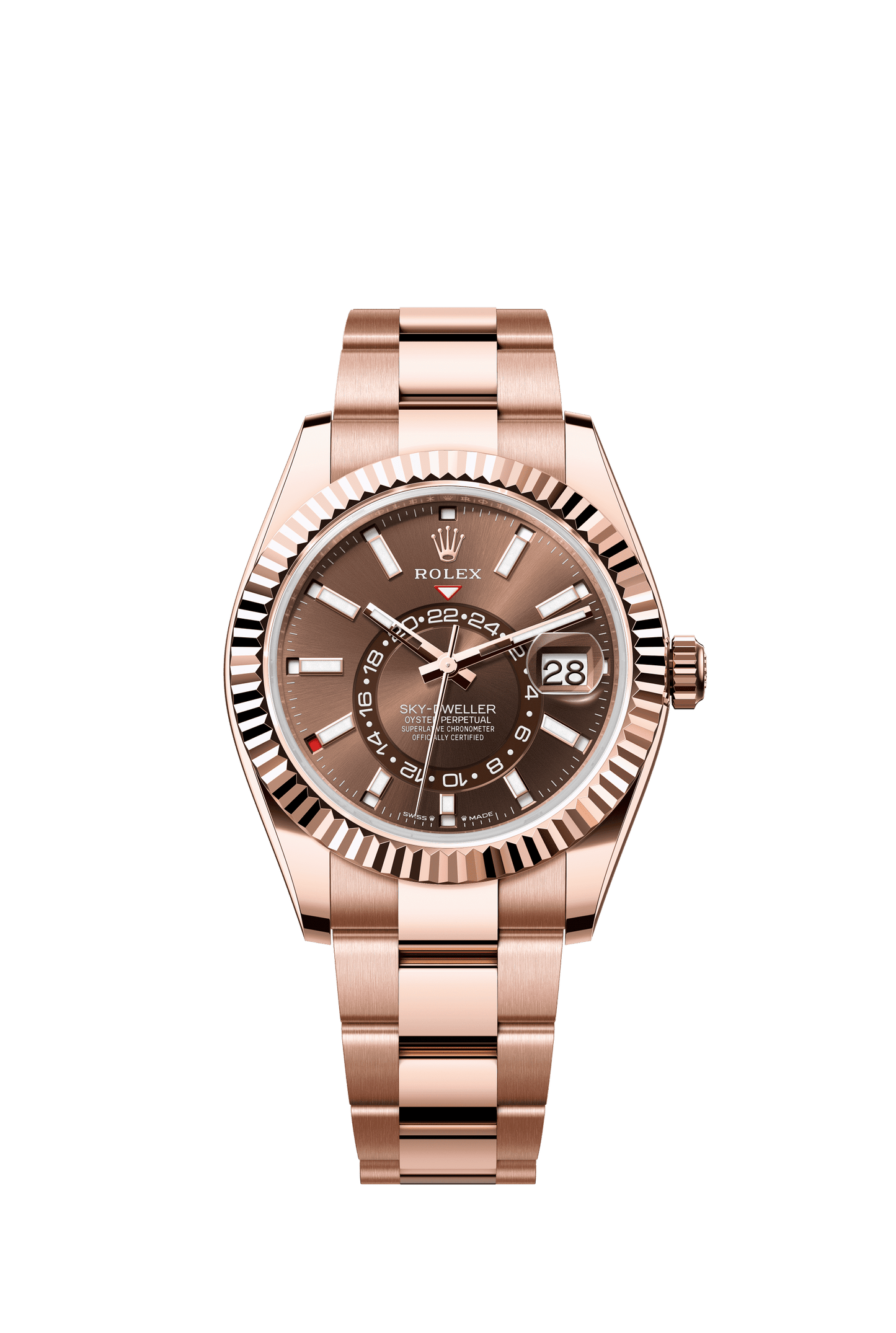 Rolex Oyster 42 mm Chocolate Dial 18 kt Everose gold  Oysterflex m336935-0002