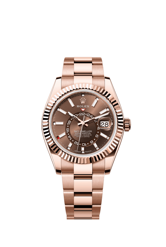 Rolex Oyster 42 mm Chocolate Dial 18 kt Everose gold  Oysterflex m336935-0002