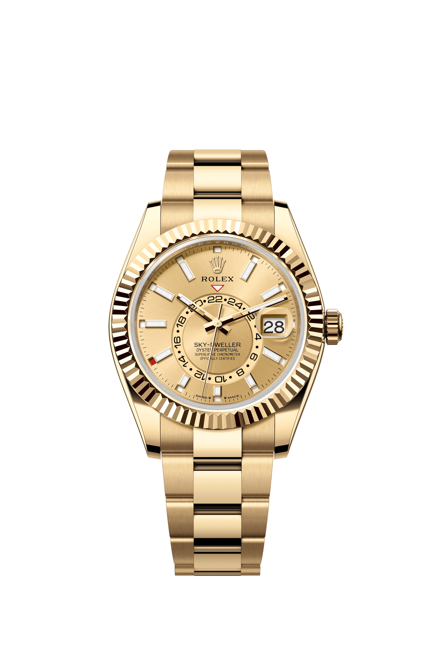 Rolex Oyster 42 mm Champagne-Colour Dial 18k Yellow Gold Oysterflex m336938-0001