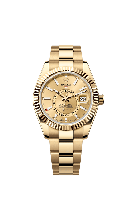 Rolex Oyster 42 mm Champagne-Colour Dial 18k Yellow Gold Oysterflex m336938-0001