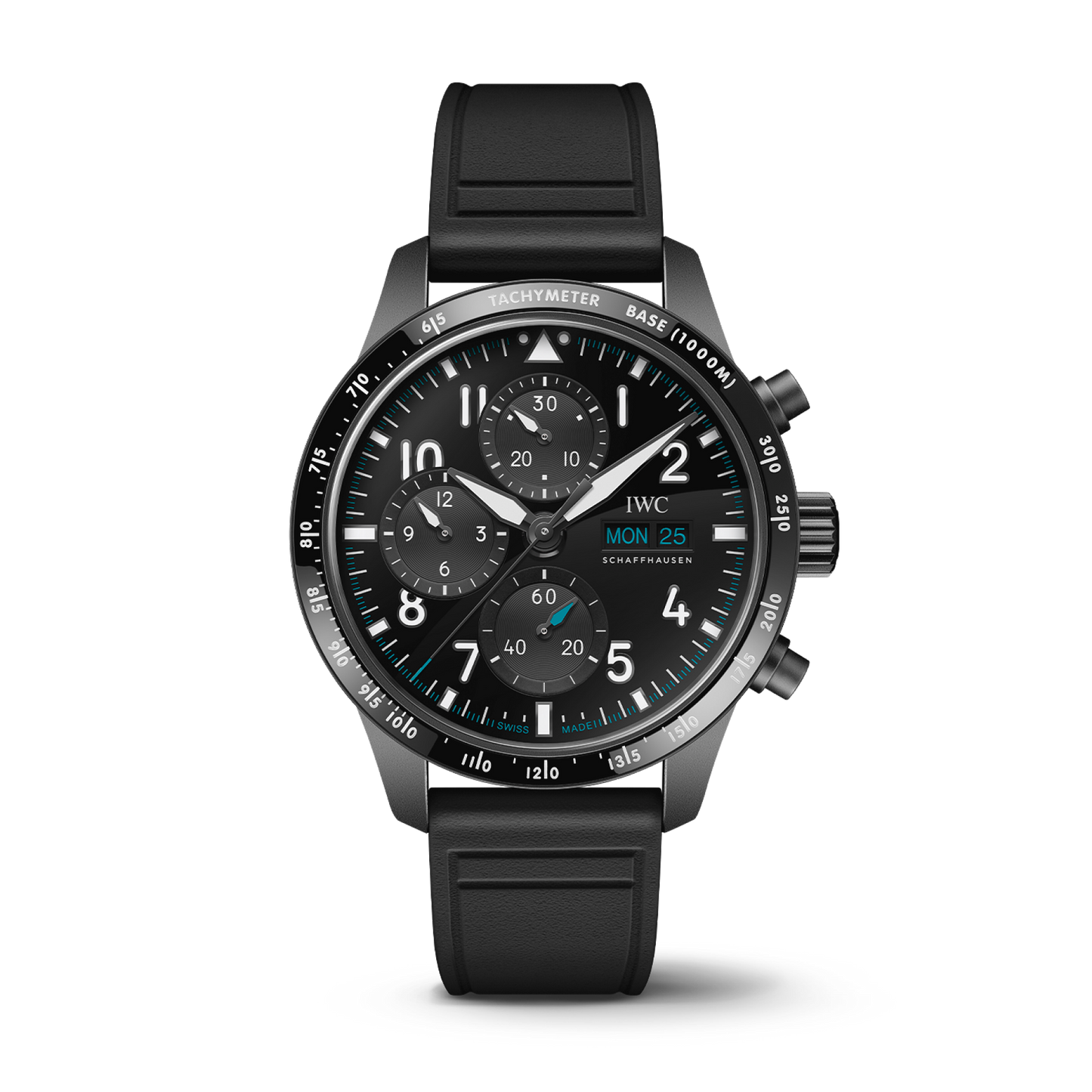 IWC Schaffhausen Pilot’s Watch Performance Chronograph 41 Mercedes-AMG PETRONAS Formula One™ Team 41  mm Black Dial Ceratanium® Black Rubber Strap IW388306