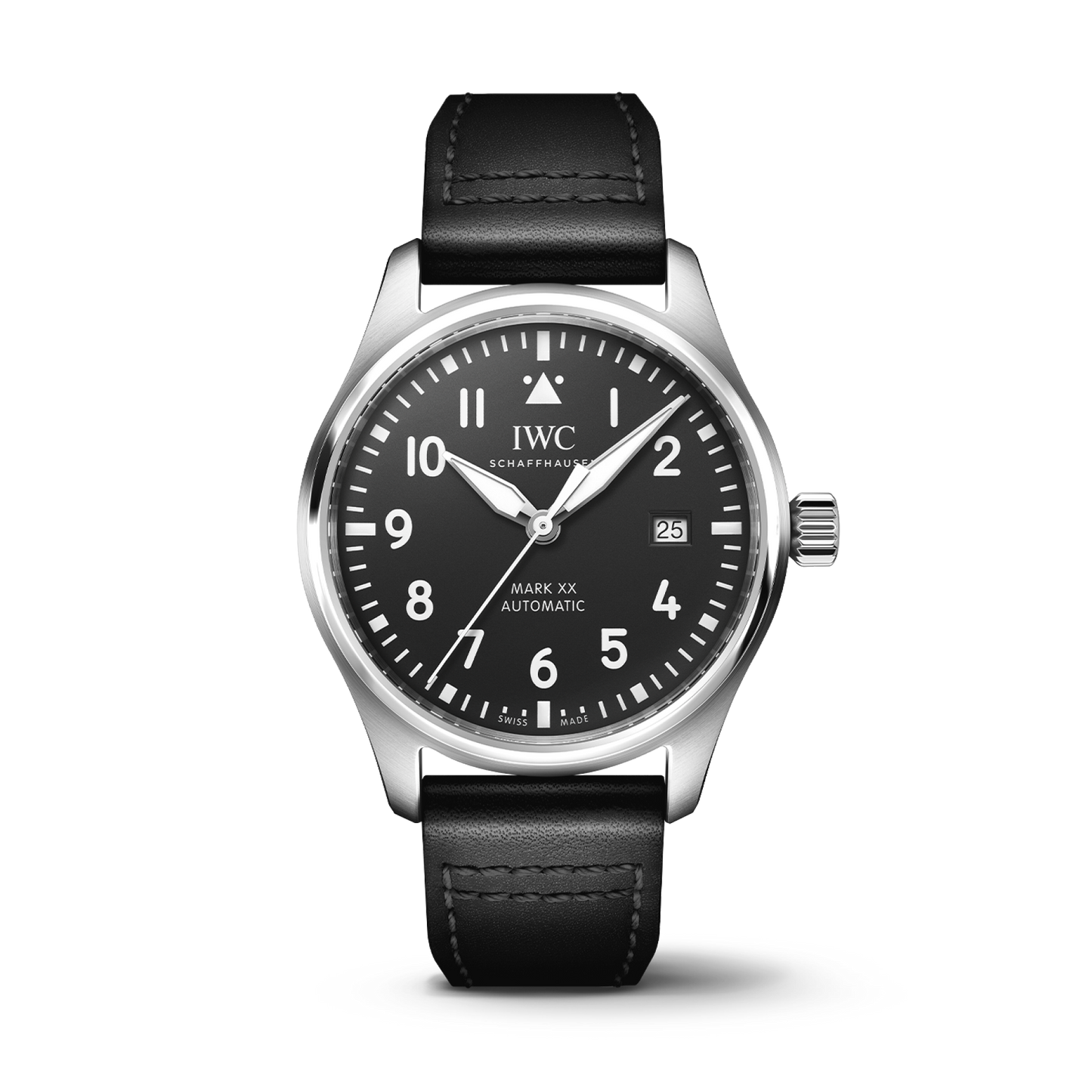 IWC Schaffhausen Pilot's Watch Mark XX 40 mm Black Dial Stainless Steel Black Calfskin Strap IW328201