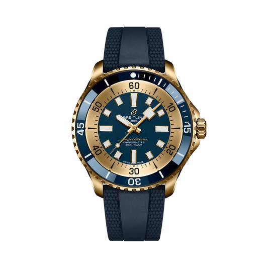 Breitling Superocean Automatic 44 mm Blue Dial Bronze Rubber Blue Strap N173761A1C1S1