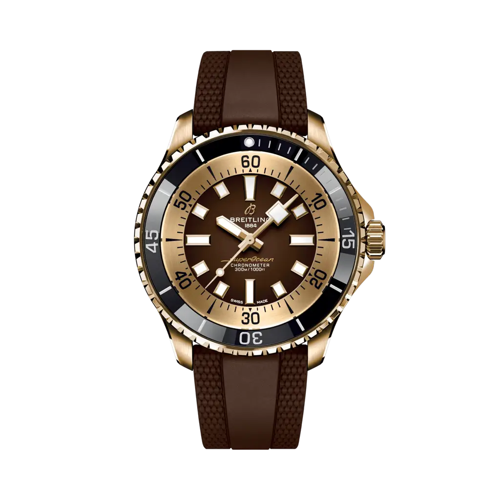 Breitling Superocean Automatic 44 mm Brown Dial Bronze Rubber Brown Strap N17376201Q1S1