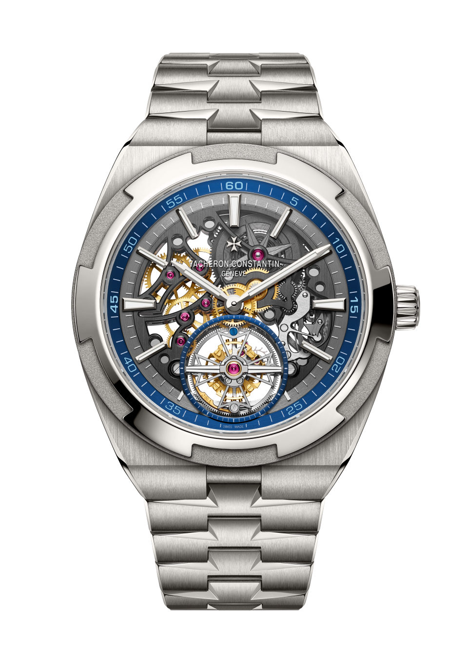 Vacheron Constantin Overseas tourbillon skeleton 42.5 mm Transparent Dial Titanium Bracelet 6000V/210T-B935