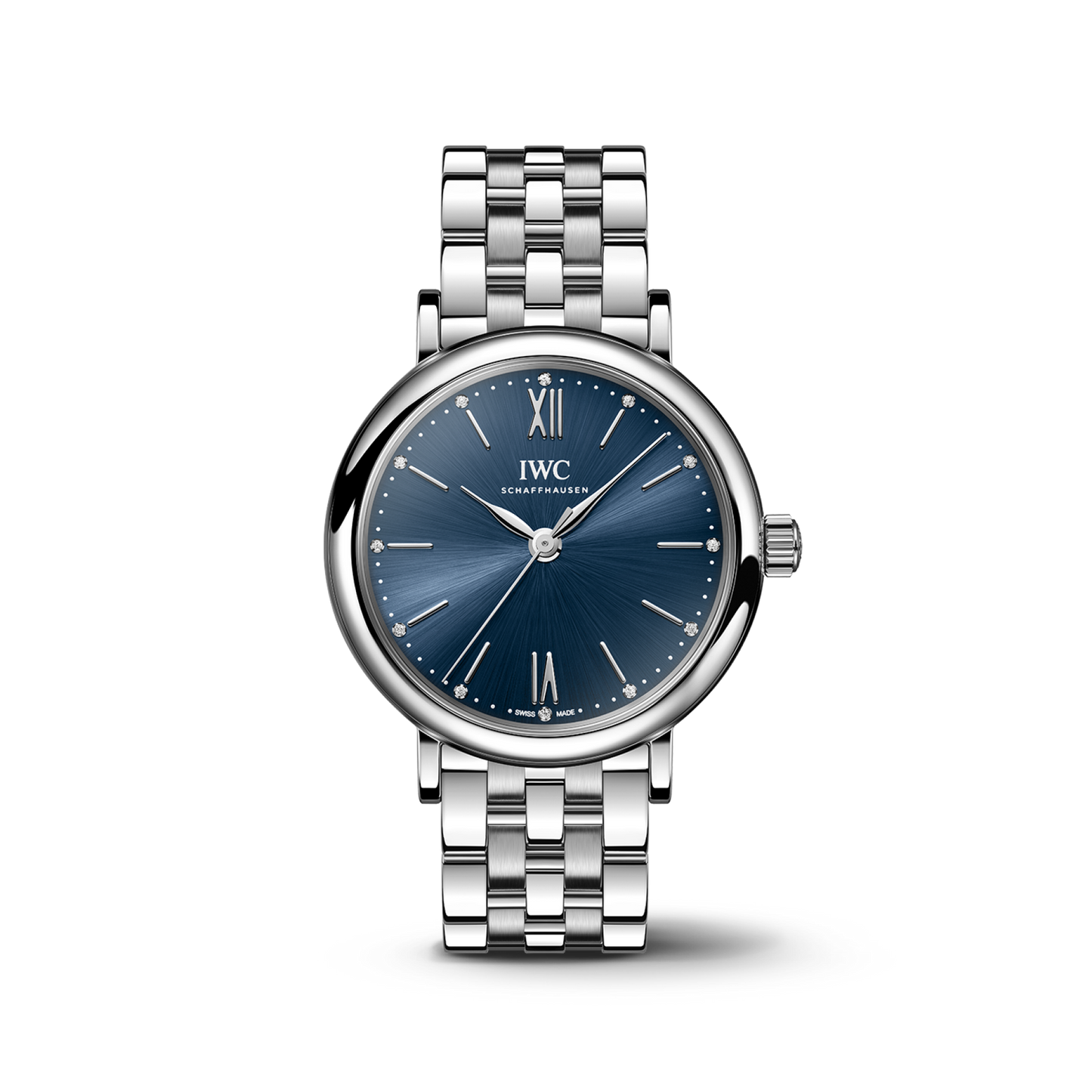 IWC Schaffhausen Portofino Automatic 34 mm Blue  Dial Stainless Steel Bracelet IW357413