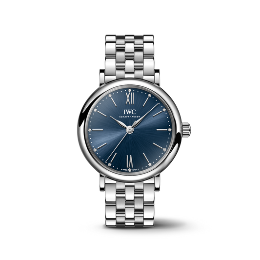 IWC Schaffhausen Portofino Automatic 34 mm Blue  Dial Stainless Steel Bracelet IW357413