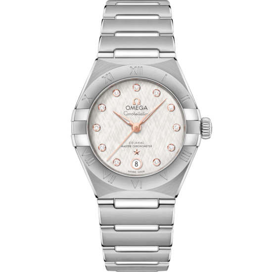 Omega Constellation 29 mm Silver Dial with Diamonds Stainless Steel Bracelet 131.10.29.20.52.001