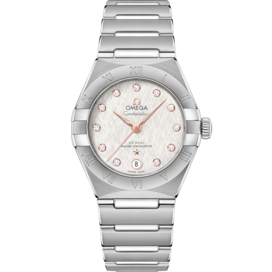 Omega Constellation 29 mm Silver Dial with Diamonds Stainless Steel Bracelet 131.10.29.20.52.001