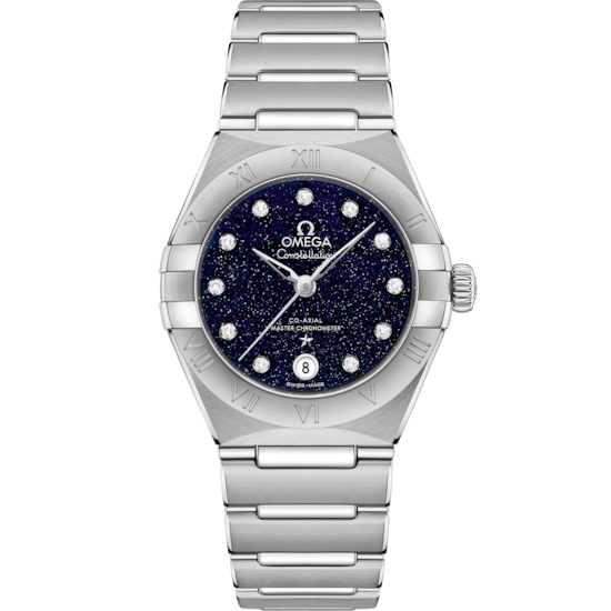 Omega Constellation 29 mm Blue Dial with Diamonds Stainless Steel Bracelet 131.10.29.20.53.001