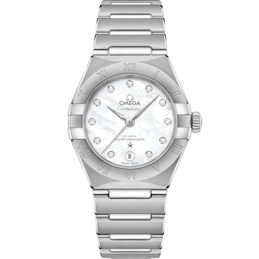 Omega Constellation 29 mm White Dial with Diamonds Stainless Steel Bracelet 131.10.29.20.55.001