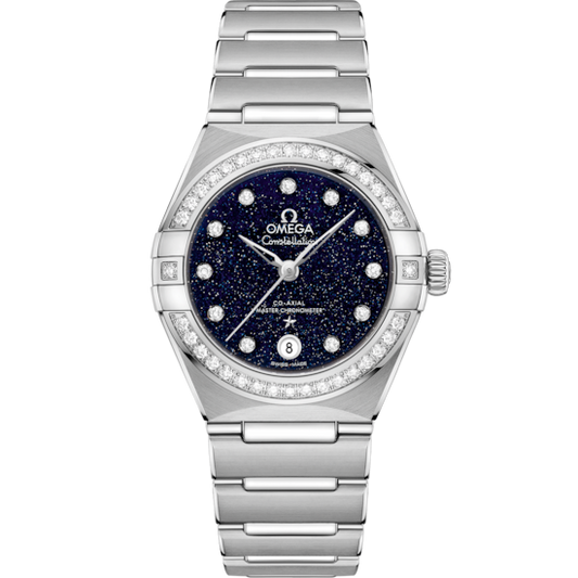 Omega Constellation 29 mm Blue Dial with Diamonds Stainless Steel Bracelet 131.15.29.20.53.001