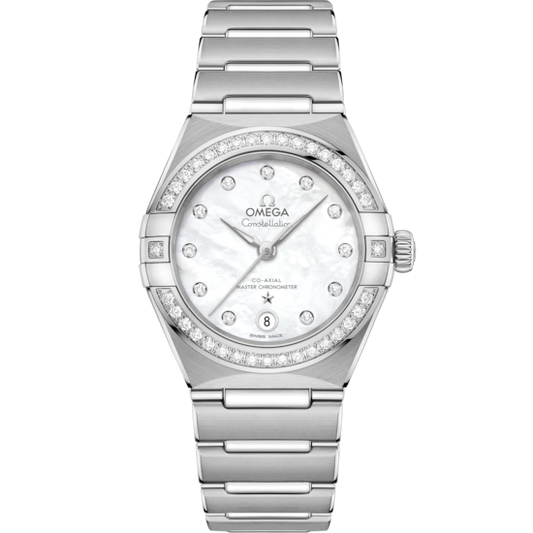 Omega Constellation 29 mm White Dial with Diamonds Stainless Steel Bracelet 131.15.29.20.55.001