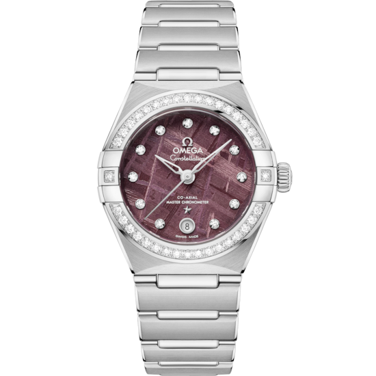 Omega Constellation 29 mm Purple Dial with Diamonds Stainless Steel Bracelet 131.15.29.20.99.001