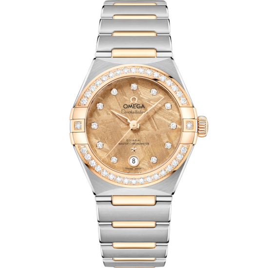 Omega Constellation 29 mm Yellow Dial with Diamonds Stainless Steel and Sedna™ 18k Yellow Gold Bracelet 131.25.29.20.99.002