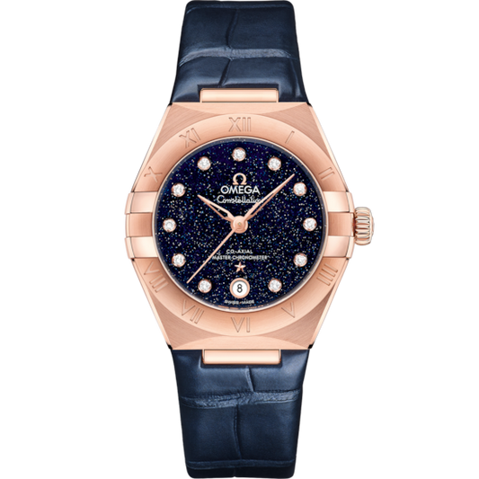 Omega Constellation 29 mm Blue Dial with Diamonds Sedna™ 18k Rose Gold Strap 131.53.29.20.53.003