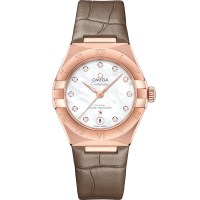 Omega Constellation 29 mm White Dial with Diamonds Sedna™ 18k Rose Gold Strap 131.53.29.20.55.002