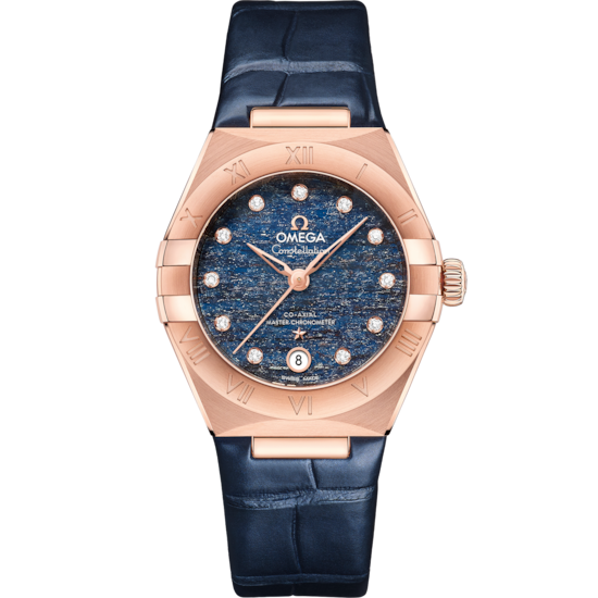 Omega Constellation 29 mm Blue Dial with Diamonds Sedna™ 18k Rose Gold Strap 131.53.29.20.99.001