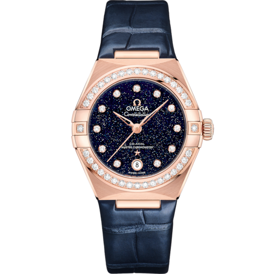 Omega Constellation 29 mm Blue Dial with Diamonds Sedna™ 18k Rose Gold Strap 131.58.29.20.53.003