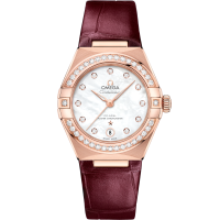 Omega Constellation 29 mm White Dial with Diamonds Sedna™ 18k Rose Gold Strap 131.58.29.20.55.002