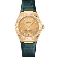 Omega Constellation 29 mm Yellow Dial with Diamonds 18k Yellow Gold Strap 131.58.29.20.58.001