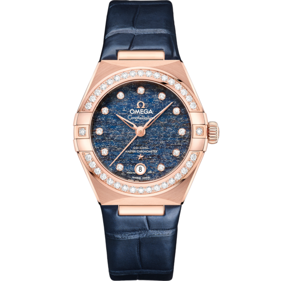 Omega Constellation 29 mm Blue Dial with Diamonds Sedna™ 18k Rose Gold Strap 131.58.29.20.99.006