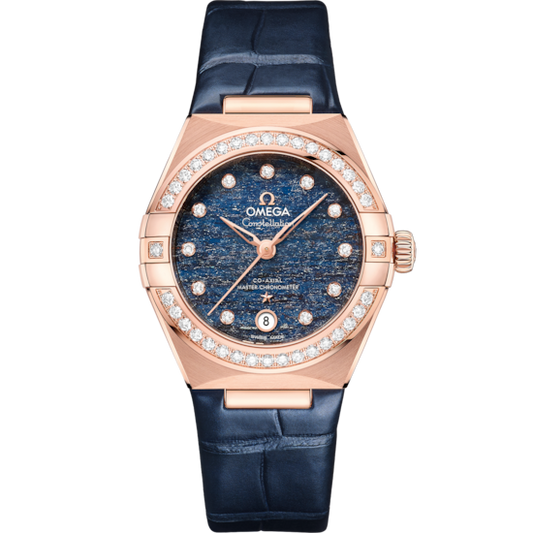 Omega Constellation 29 mm Blue Dial with Diamonds Sedna™ 18k Rose Gold Strap 131.58.29.20.99.006