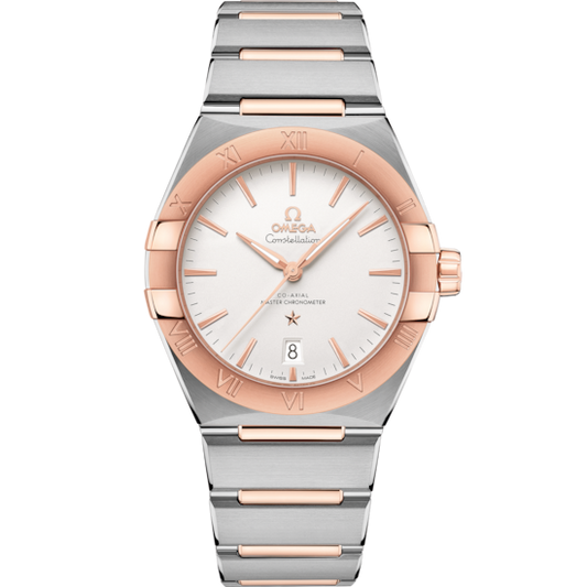 Omega Constellation 39 mm Silver Dial Stainless Steel and Sedna™ 18k Rose Gold Bracelet 131.20.39.20.02.001