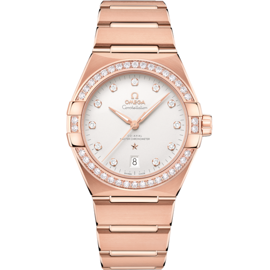 Omega Constellation 39 mm Silver Dial with Diamonds Sedna™ 18k Rose Gold Bracelet 131.55.39.20.52.001