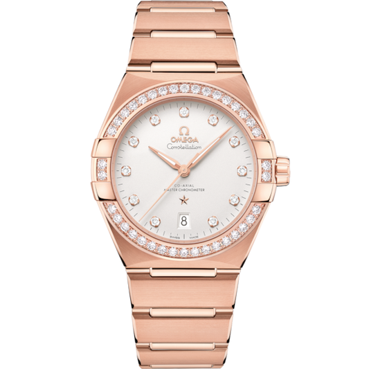 Omega Constellation 39 mm Silver Dial with Diamonds Sedna™ 18k Rose Gold Bracelet 131.55.39.20.52.001