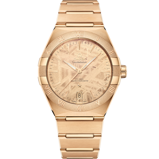 Omega Constellation 41 mm Yellow Dial Moonshine™ 18k Rose Gold Bracelet 131.50.41.21.99.001