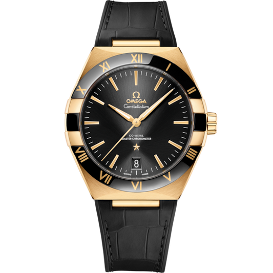 Omega Constellation 41 mm Black Dial 18k Yellow Gold Strap 131.63.41.21.01.001