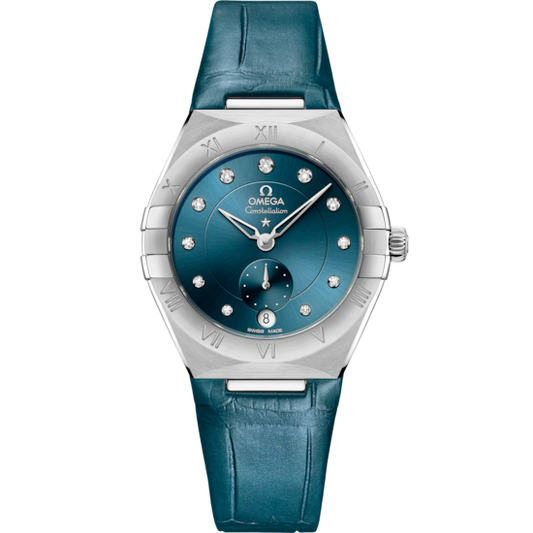 Omega Constellation 34 mm Blue Dial with Diamonds Stainless Steel Strap 131.13.34.20.53.001